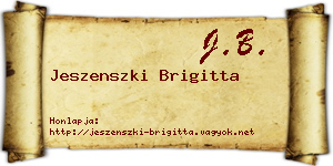 Jeszenszki Brigitta névjegykártya